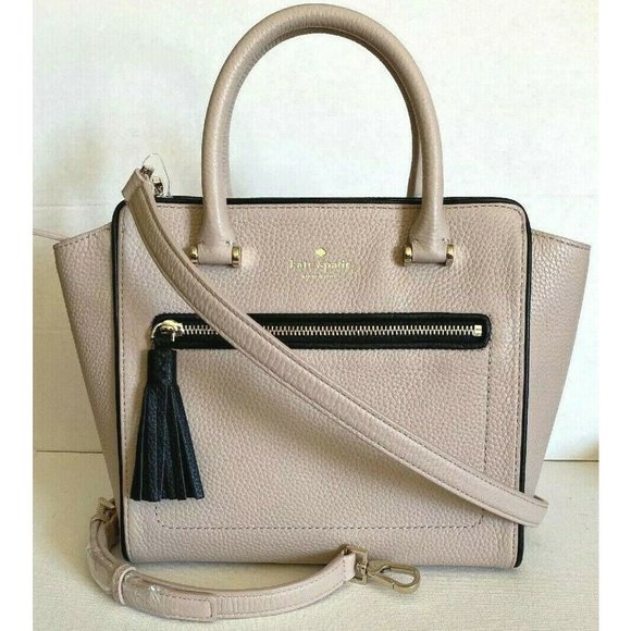 New Kate Spade Small Allyn Chester Street Leather Satchel Warm Beige Multi - Picture 1 of 6